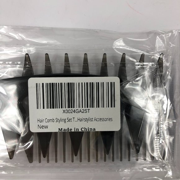 NEW - Hair Comb Styling Set -Tail Combs - Double Side Brushes Afro Pick - Picture 5 of 9